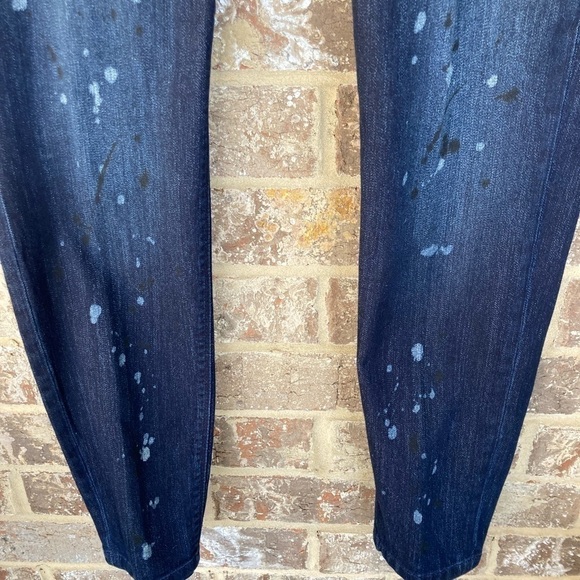 White House Black Market Jeggings Size Medium Paint Distressed - Picture 3 of 10